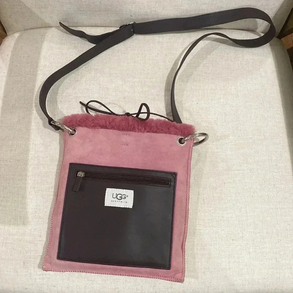 Ugg Australia Pink and Brown Crossbody Bag - Picture 7 of 11